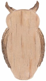 Jesenná dekorácia Sova s osvetlením, 21 x 12 x 37cm, horčík, imitácia dreva