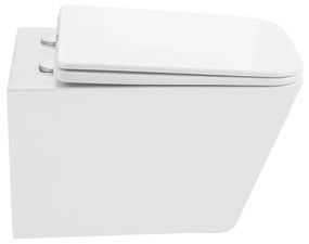 Gamma Mut-302, závesná WC misa Tornado/Rimless 520x355x360 mm + SLIM toaletné sedadlo, biela lesklá, GMA-MUT-302