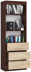 Regál Ravindra  (wenge + dub sonoma). Vlastná spoľahlivá doprava až k Vám domov. 1069809