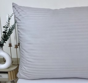 Obliečka na vankúš Damašek sivá 70x90 cm – pruhovaný vzor, zips, elegantná bavlna