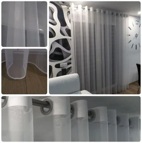 Dekorstudio Biela záclona SHINE s olovkom - š. 600 cm x v. 250 cm