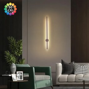 BRILAGI - LED vonkajšie nástenné svietidlo AURA, 12 W, 230 V, 3000 K, IP54, 65 cm, hnedá, CRI 90