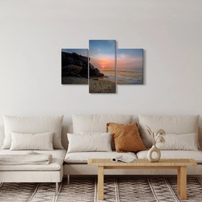 Obraz západu slnka na pláži (90x60 cm)