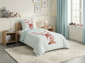 Detské obliečky z Renforcé bavlny FYNN FROST svetlomodré Rozmer obliečky: 80 x 80 cm | 135 x 200 cm