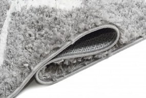 TA Koberec C090B TMAVO SIVÁ/KRÉMOVÁ BOHO Rozmer: 80x250 cm