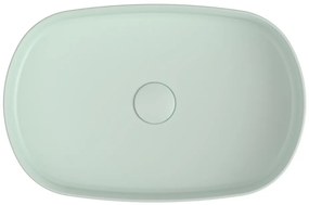 Sapho, INFINITY OVAL keramické umývadlo na dosku, 55x36 cm, matná zelena Mint, 10NF65055-2T