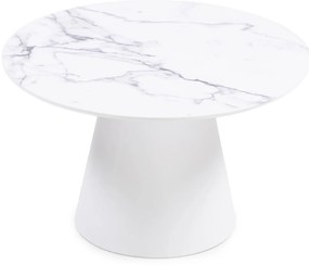 Konferenční stolek Margos 66 cm bílý/mramor II
