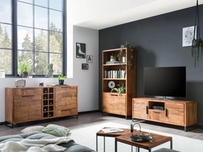 furniture-nabytek.cz - Sada 3 masívnych konferenčných stolíkov Sydney z akácie, lakovaných, hnedých