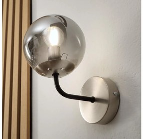 Brilagi - Nástenné svietidlo MALIVA 1xE14/15W/230V matný chróm/zadymené sklo