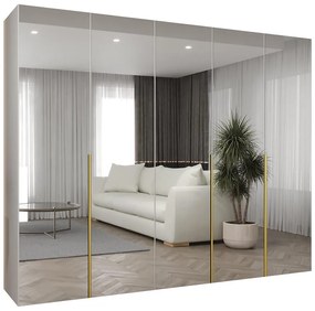 Skriňa Alicante III 250 biela/zlatá