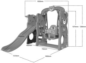 Záhradná šmykľavka 3v1 s medvedíkom ZOG.CHD-161W