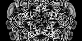 Obraz Mandala zdravia v čiernobielom prevedení Varianta: 100x50