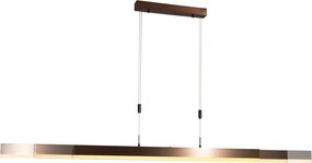 Nastaviteľná závesná lampa tmavá bronz vrátane stmievateľného LED - Lamba