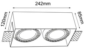 Brosline 3270 - Podhľadové svietidlo CAGE 2xGU10/18W/230V čierne