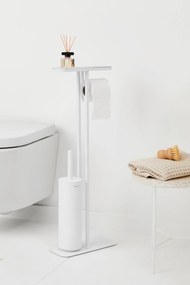 Stojan na toaletný papier a WC štetku MindSet s policou biely