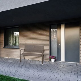 STILISTA záhradná polyratanová lavička 122 x 52 cm, čierna