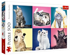 Puzzle 500 dielikov "Mačky" 48 x 34 cm. 500 kusov.
