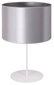 Duolla - Stolná lampa CANNES 1xE14/15W/230V pr. 20 cm strieborná/biela