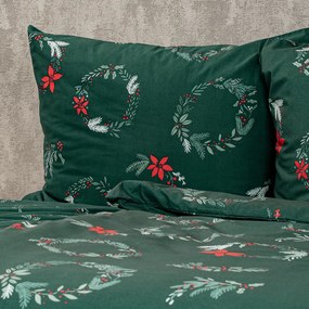 4Home Vianočné bavlnené obliečky Poinsettia, 140 x 200 cm, 70 x 90 cm