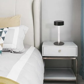 LED Stmievateľná nabíjacia stolná lampa LED/3W/5V 3000-6000K čierna