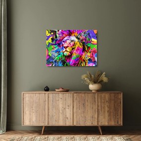 Sklenený obraz - 3D sklenený obraz leva (70x50 cm)