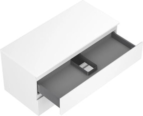 Mexen Orio, kúpeľňová skrinka 100 cm s hornou časťou, 2 zásuvky, biela matná, 91A10-10047-2-BFFC01