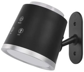 LED Stmievateľná nabíjacia stolná lampa 4v1 LED/6W/3,7V 3000K/4000K/6500K čierna