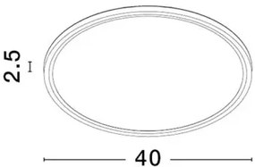 LED stropné svietidlo Dixie 40 biele