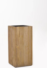 Kvetináč BLOCK, drevo akácie, výška 90 cm, hnedý