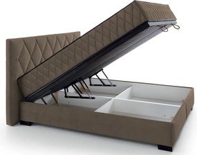 Posteľ Reve 180x200 cm, svetlo hnedá látka