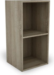 Nástenný regál s 2 priehradkami Jerry, dub sonoma