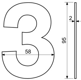 Domové číslo "3", RN.95L, čierna