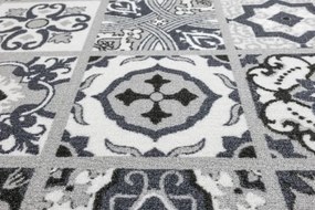 Protišmykový koberec PATCHWORK 19 New sivý