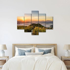 Obraz hory pri západe slnka (150x105 cm)