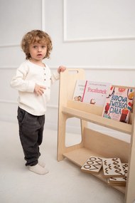 Detský Montessori regál, prírodný - 72 x 75 cm