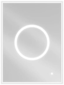 Mexen Koga, LED kúpeľňové zrkadlo s podsvietením 60 x 80 cm, 6000K, ochrana proti zahmlievaniu, 9821-060-080-611-00