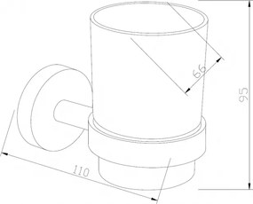 Mexen príslušenstvo, LOFT držiak na kefku, čierna, 7012638-70