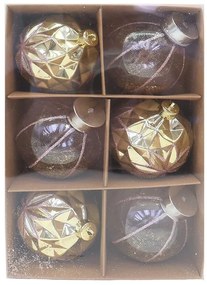 Súprava 6 vianočných gúľ 8 cm mix b06zlsr