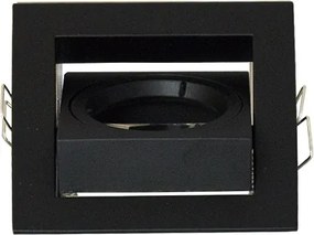 BERGE Podhľadové bodové svietidlo BRG70452 výklopné - hliník - štvorec - čierna matná