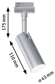 Paulmann URail Tubo bodové LED svetlo, matný chróm