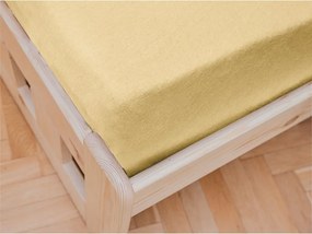 Jersey plachta do detskej postieľky žltá 60x120 cm
