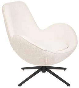 Otočné kreslo LUNAIRE béžové TEDDY BOUCLÉ 872124