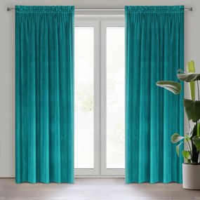 ZATEMŇOVACÍ ZÁVES NA PÁSKE SAMANTA 140X270 CM TYRKYSOVÁ