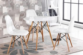 Elegantný okrúhly drevený stolík - 80 cm