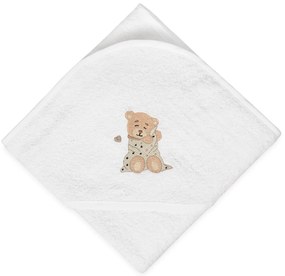 Babymatex Osuška s kapucňou MAXI 100x100 cm - Biela