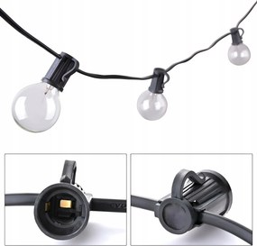TRENDIE Záhradná svetelná girlanda 20 LED teplá biela 15m
