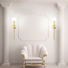 Toolight - nástenná lampa KINKIET 90cm G9 25W APP582-1W, zlatá, OSW-00076