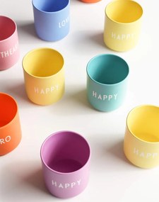Design Letters Hrnček Favourite s nápisom Happy, aqua