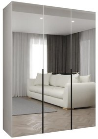 Skriňa Alicante III 150 biela/čierna