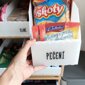 Úložný box, plastový biely 15x50x16 cm – do špajze aj do skrine KARTONPLAST